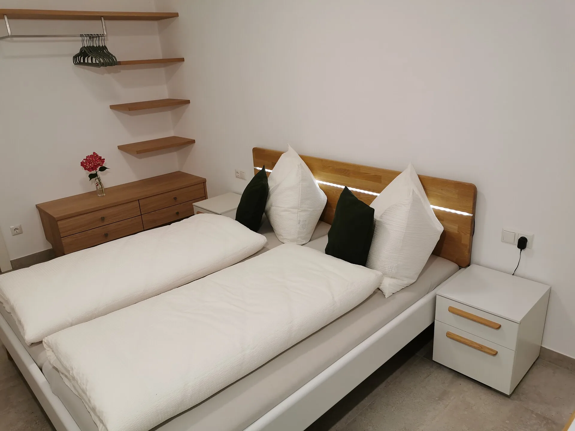 Schlafzimmer im Apartment Magnolie